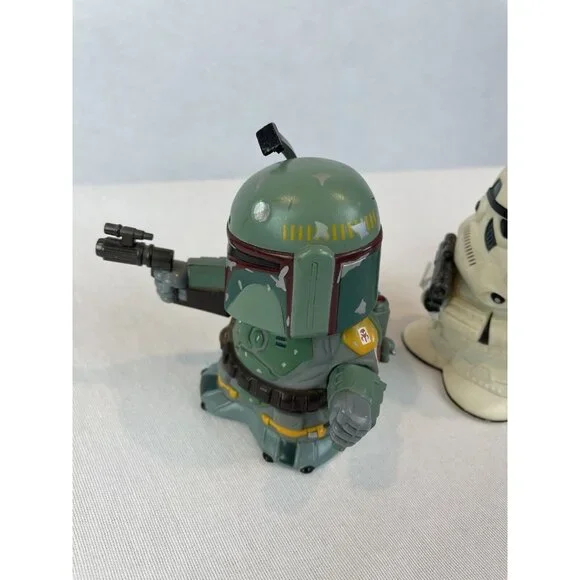 Star Wars Palm Talker Boba Fett Stormtrooper Darth Vader 4in Figures By Tomy - Picture 6 of 11